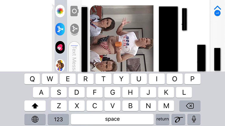 IMessage экран не вращающиеся