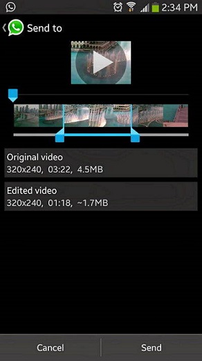 редактировать WhatsApp видео