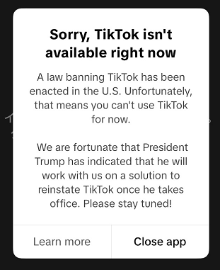 tiktok banned