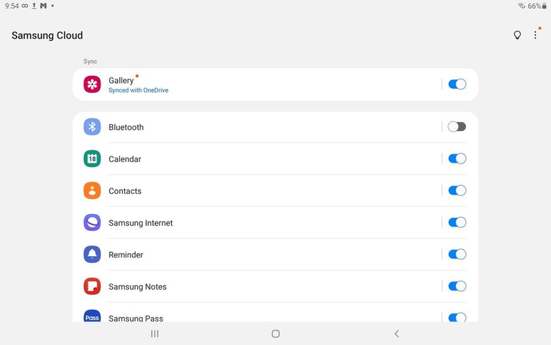 Enable Samsung Account Sync