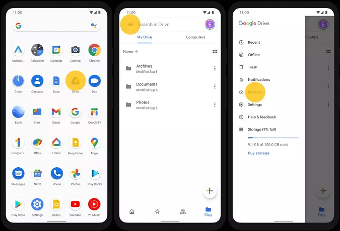 recovery lost videos from google drive