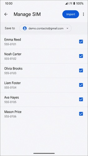 Import Contacts from Sim Card