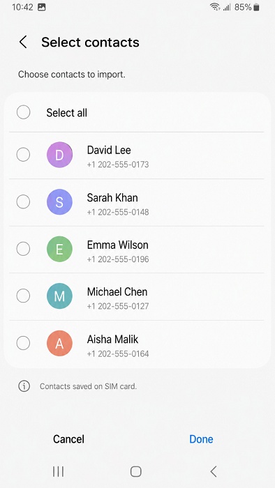 Recover Contacts from a Sim Card