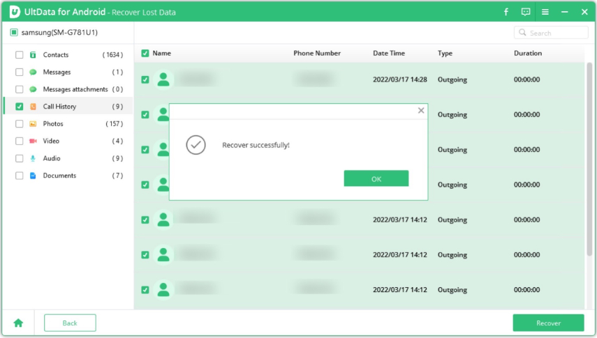 how to retrieve delete contacts from android successfully