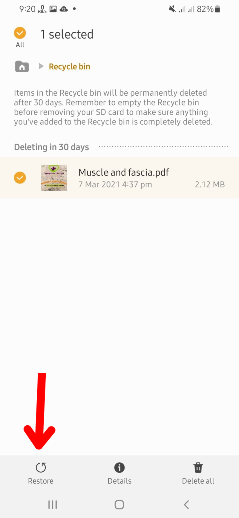 recovering deleted files