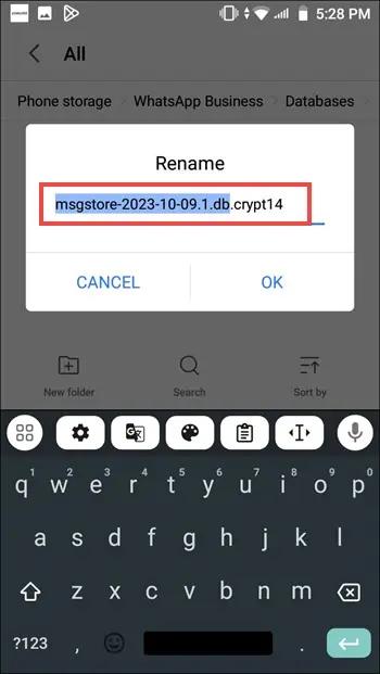 acceder a los datos de whatsapp