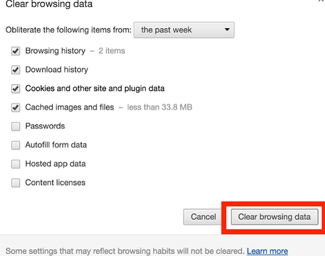 cleare browing data on chrome - delete website data tip