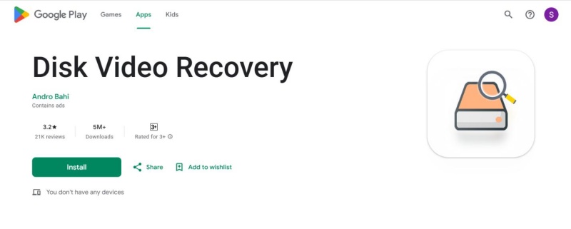 disk video recovery pro