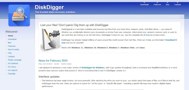 DiskDigger data recovery tool for Android