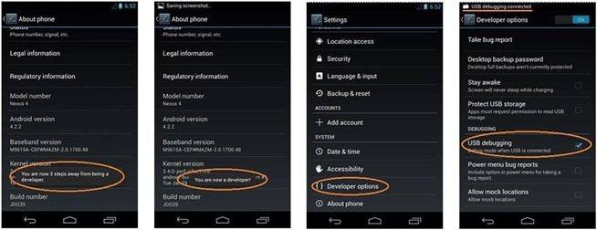 enable usb debugging galaxy s6