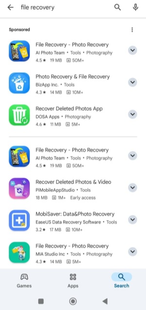 file recovery apps on google play store