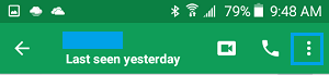Google Hangouts 3 dots