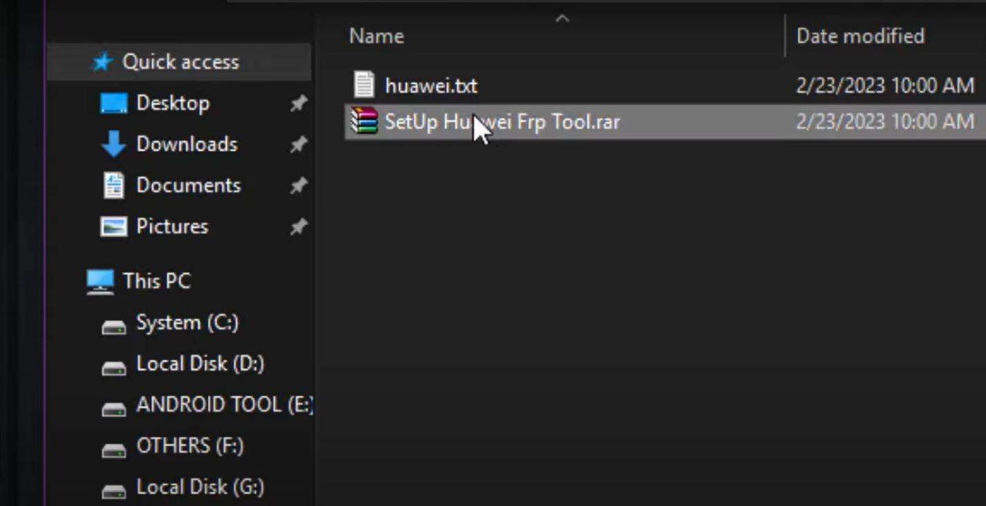 set up huawei frp tool
