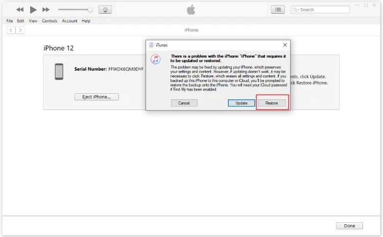 itunes's recovery mode