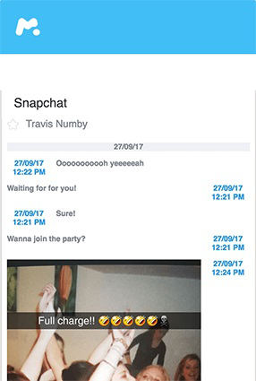 how to see snapchat conversation history and print it out