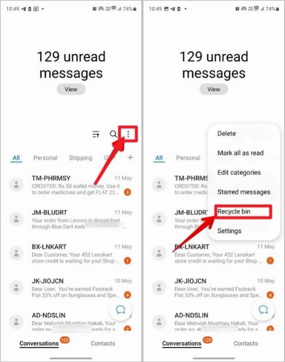 open messages app