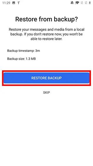  restore backup