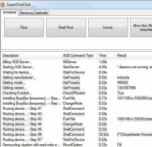 root android using superoneclick