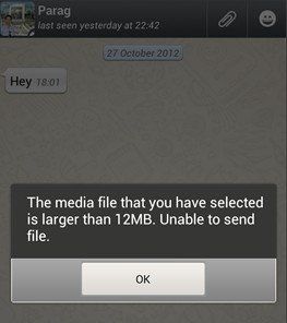 how to send large video files on whatsapp android