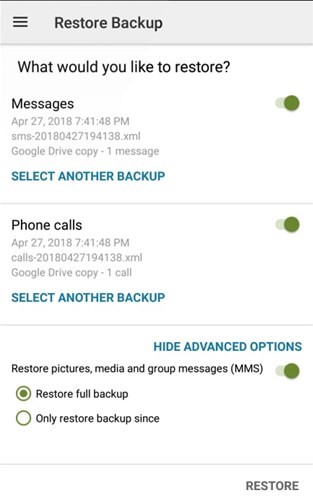 sms backup & restore