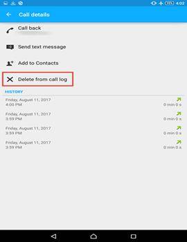 Sony call logs