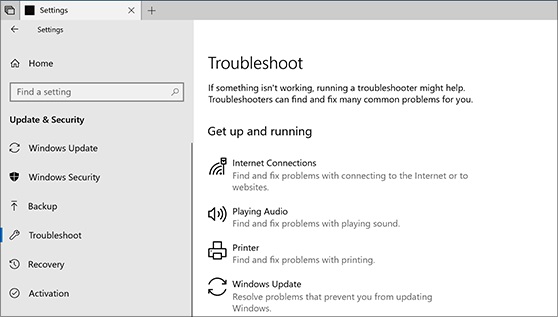 run troubleshoot