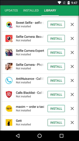 recover deleted/uninstalled apps from google play store