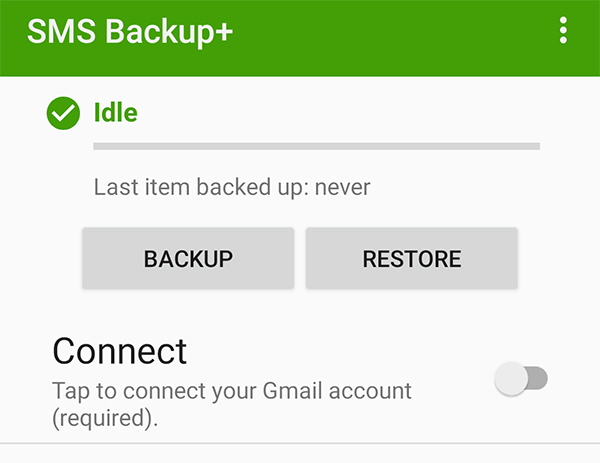 my android backup gmail