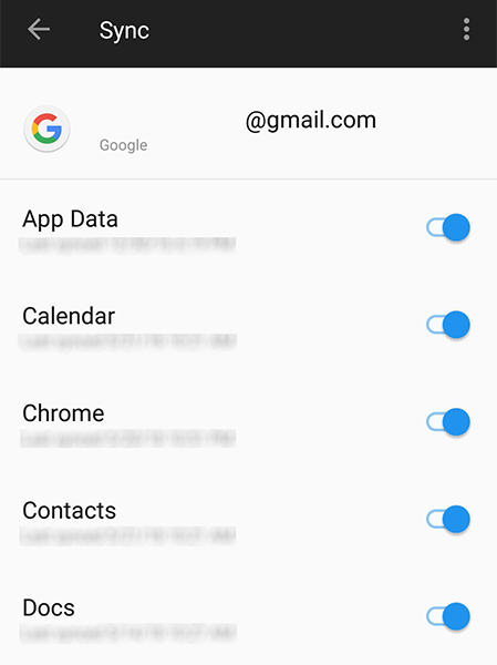 enable contacts sync