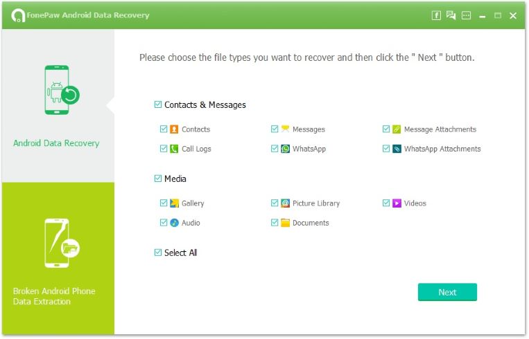 fonepaw android data recovery free