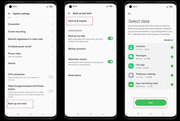 oppo local backup