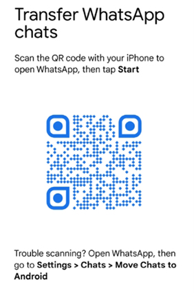 передача WhatsApp с iphone на pixel android 12