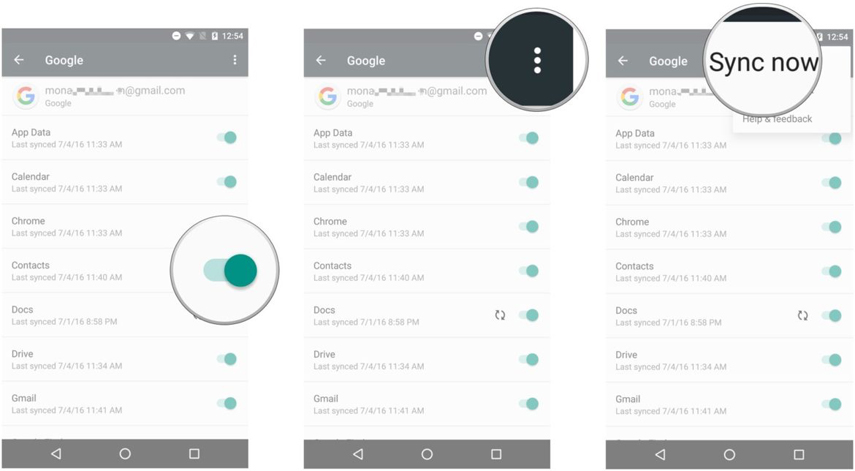 sync contacts gmail android