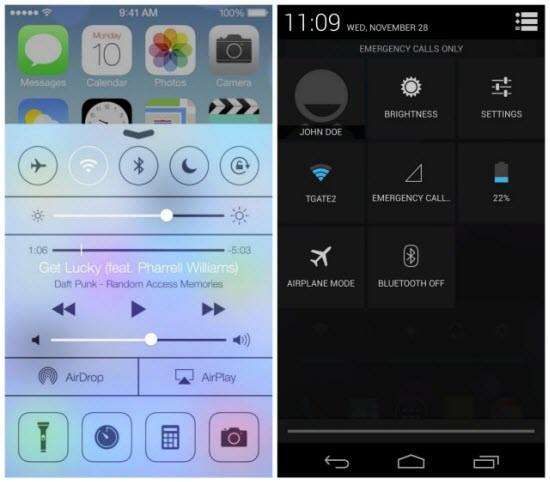 ios 7 vs android jelly bean