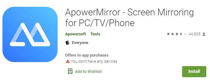 apowermirror запись экрана android