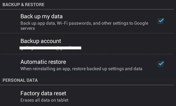 backup android