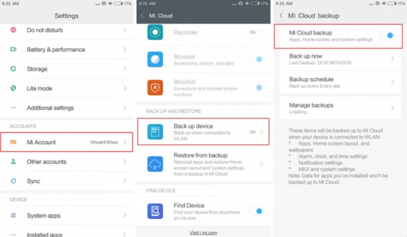 How to get Backup from Xiaomi cloud?