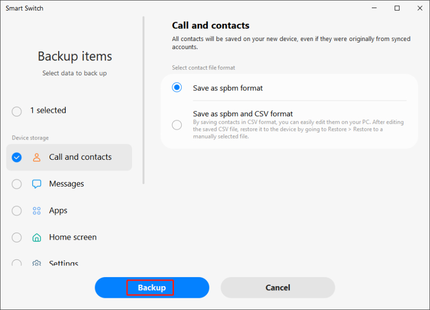 backup samsung phone to pc via smart switch - 2