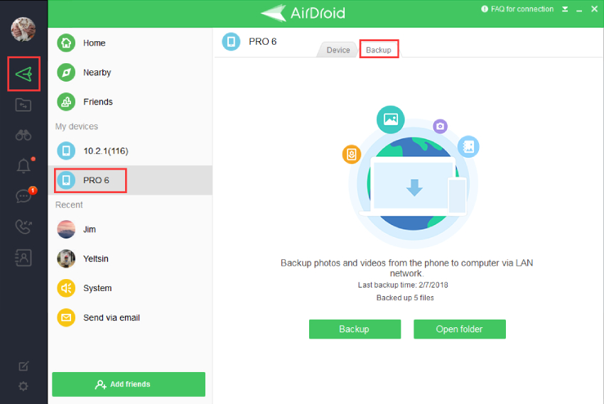backup samsung phone to pc airdroid personal - 1
