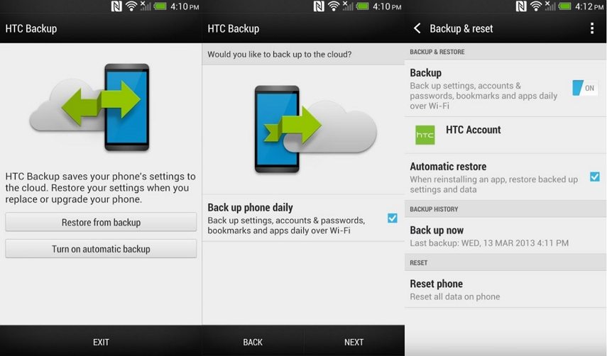 htc sync manager backup