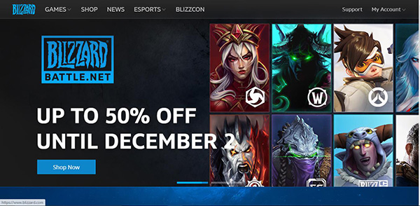 blizzard homepage