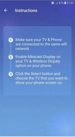 screen share android to tv - castto