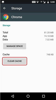 clear google cache