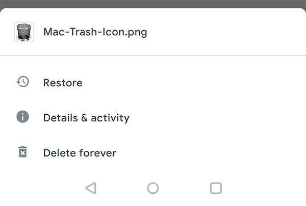 how to empty trash on android phone