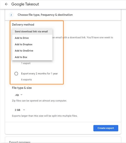 google download my data