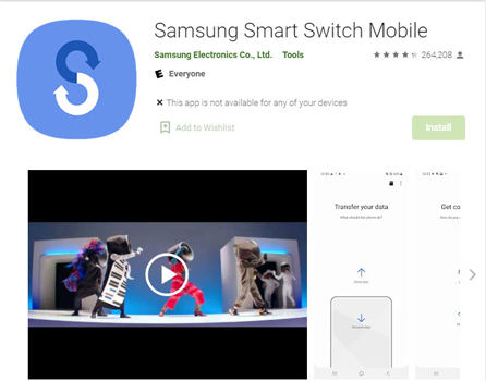 samsung smart switch stuck