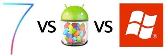 ios 7 vs android jelly bean vs windows phone 8