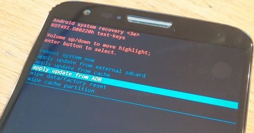 lg g2 recovery mode adb