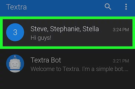 how to get out of a group text android