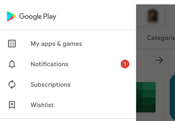 access apps in google play store